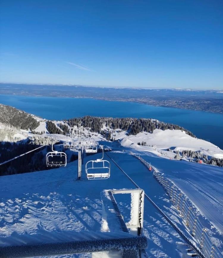 Duplex En Station Vue Sur Lac Leman Thollon-les-Memises Exterior foto